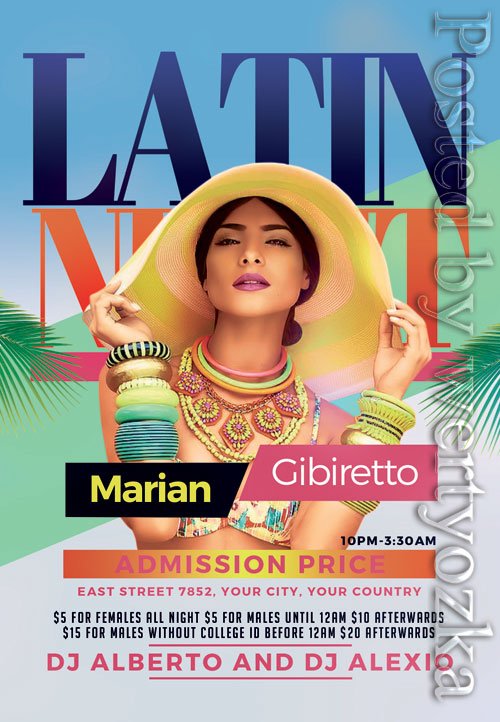 Latin night - Premium flyer psd template