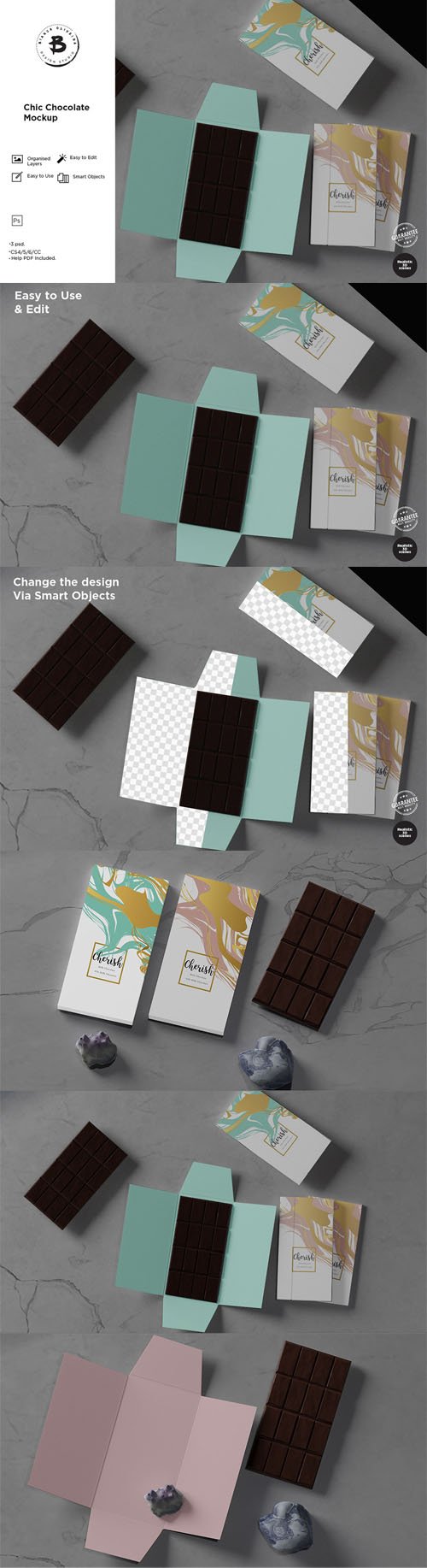 Chic Chocolate PSD Mockups