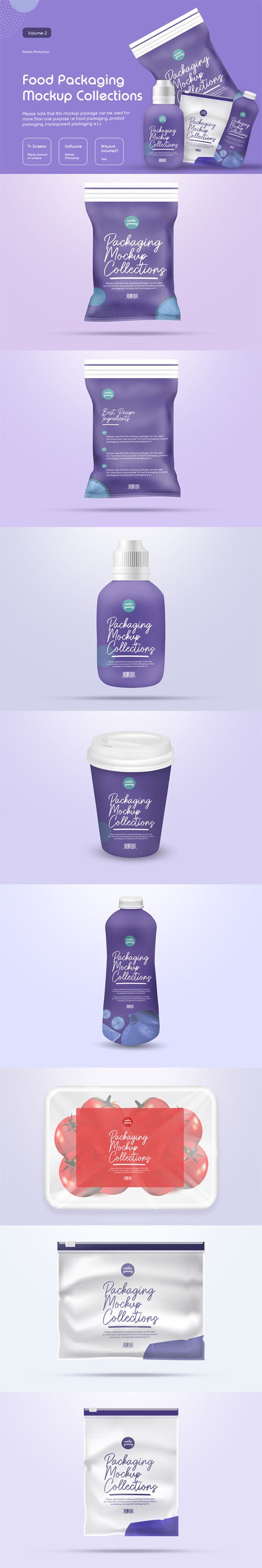 Food Packaging PSD Mockup Collection Vol.2