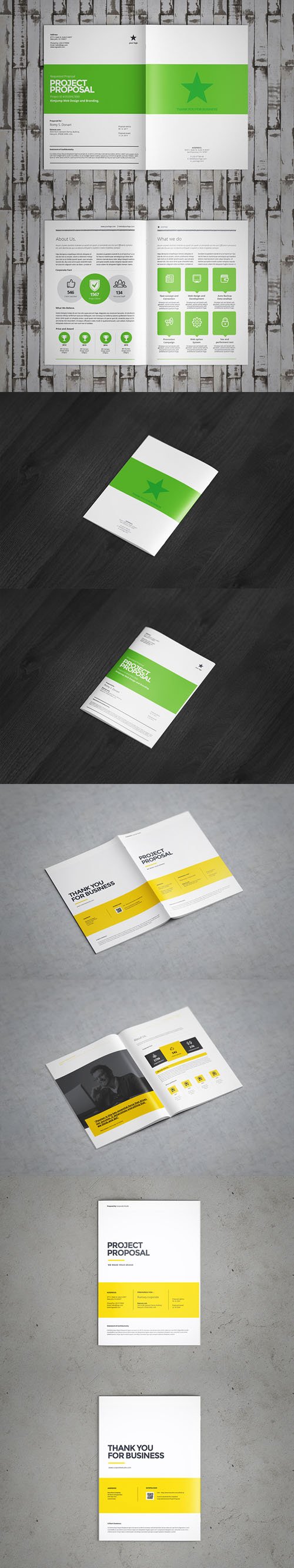 A4 Brochure & Catalogue PSD Mockups