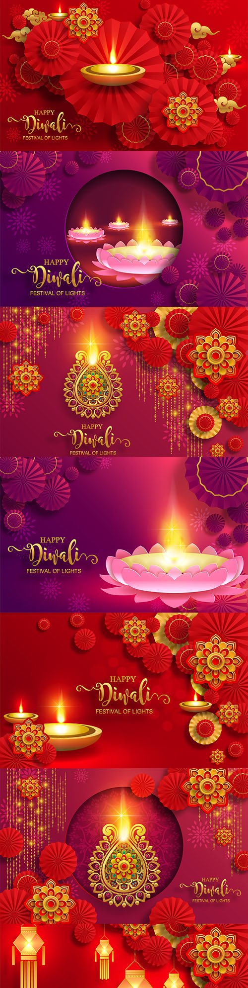 Divali, dipavali festival of lights India with gold drawing 2