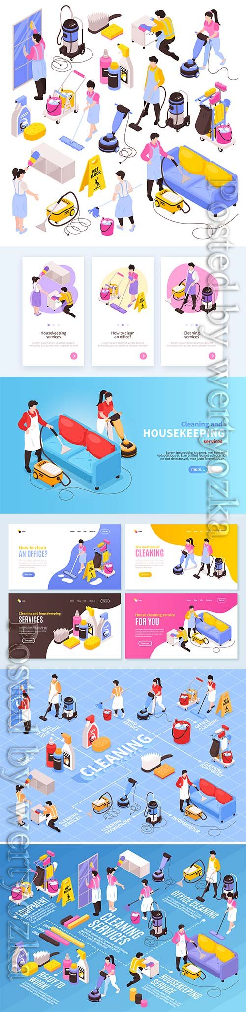 Isometric cleaning service