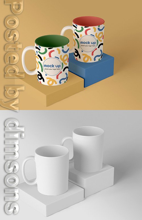 2 Coffee Cups Mockup 337042845