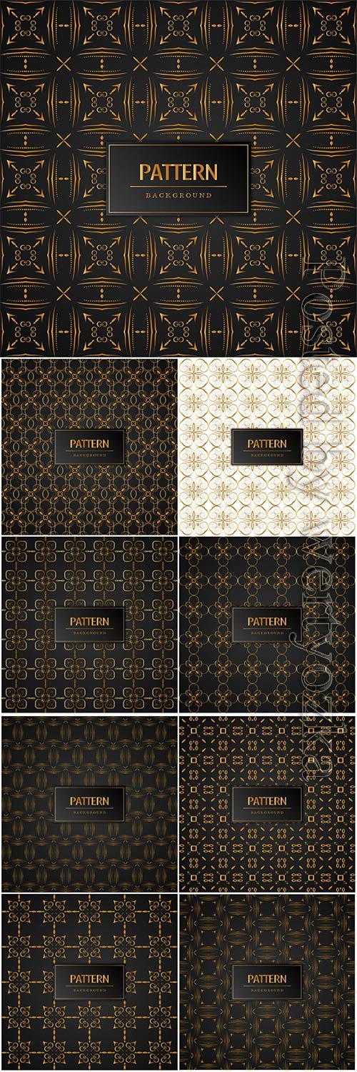 Abstract golden vector pattern decorative background