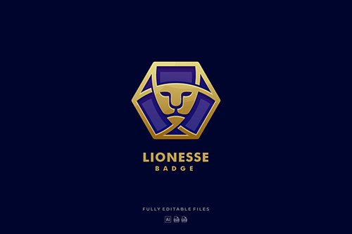 Lion Luxury Badge Logo