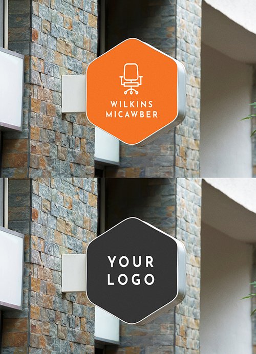 Outdoor Mounted Entrance Sign Mockup 344299980