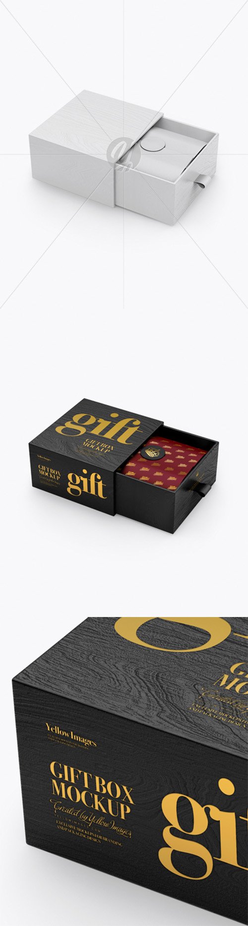 Opened Wooden Gift Box Mockup - Half Side View 22339 TIF