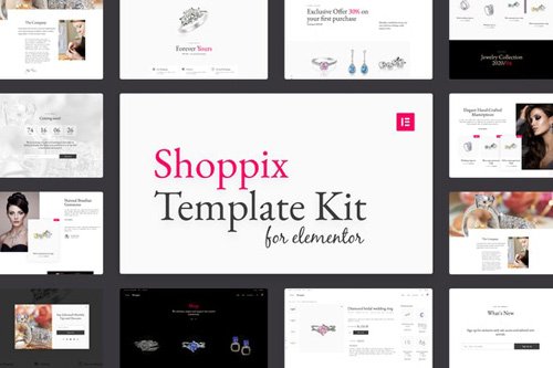ThemeForest - Shoppix v1.0 - Luxury & Jewellery Shop Elementor Template Kit - 26423909