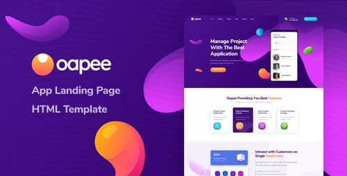 ThemeForest - Oapee v1.0 - App Landing Page HTML Template - 26575130