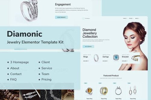 ThemeForest - Diamonic v1.0 - Jewellery Elementor Template Kit - 26320564