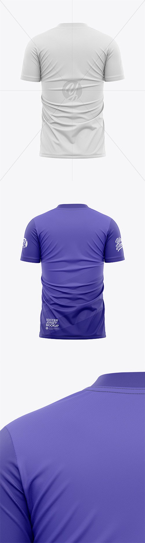 Men’s Soccer Jersey T-shirt Mockup - Back View - Football Jersey Soccer T-shirt 55616