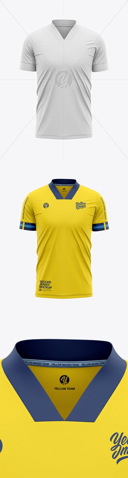 Men’s Soccer Jersey T-Shirt Mockup - Front View - Football Jersey Soccer T-shirt 56320