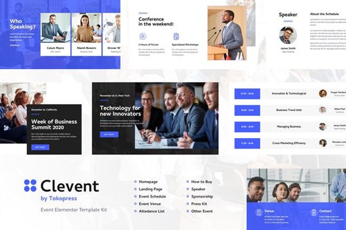 ThemeForest - Clevent v1.0 - Event Elementor Template Kit - 26126710