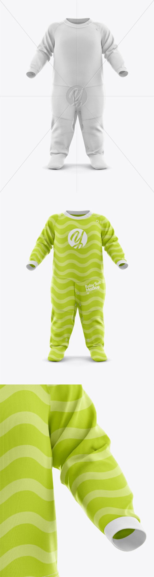 Baby Suit Mockup - Front View 44243 TIF