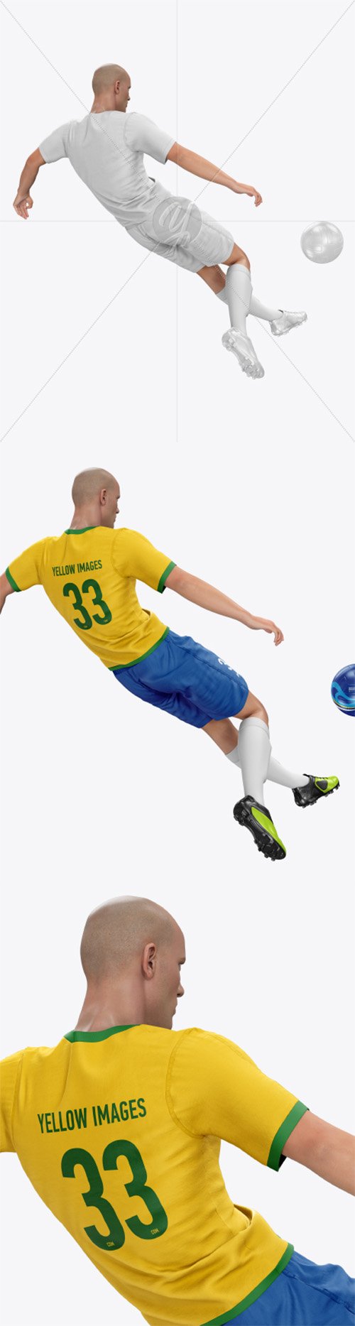 Soccer Player with Ball Mockup 35704 TIF