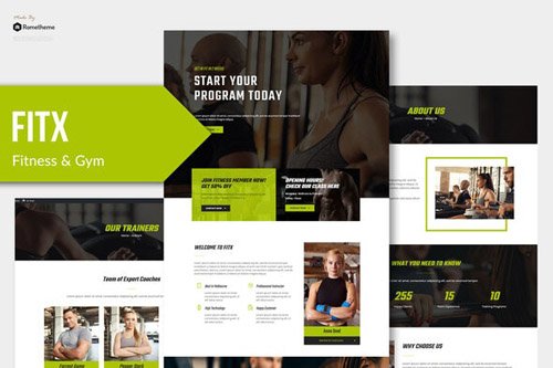 ThemeForest - Fitx v1.0 - Fitness & Gym Template Kit - 26408427