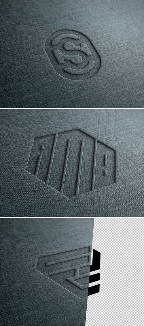 Download Debossed Logo Mockup on Fabric Texture 350351289 ...