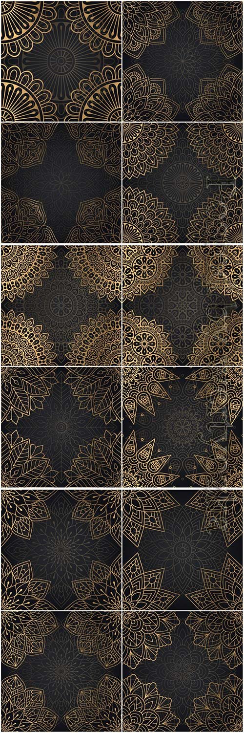 Mandala seamless pattern, islamic vector background # 4