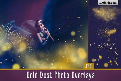 CreativeMarket - Gold Dust Photo Overlays - 5013321