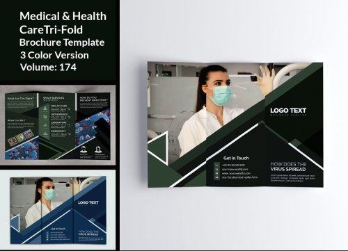 CreativeMarket - Medical Healthcare Trifold Brochure - 4832232