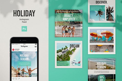 Holiday Instagram Feed Post Template