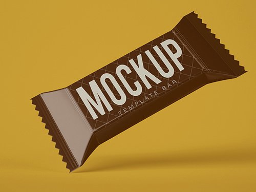 Chocolate Snack Bar Packaging Mockup 351296191