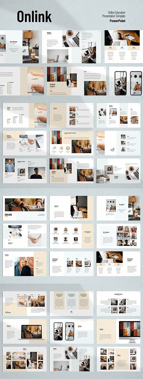 Online Education & E-Learning PowerPoint Template