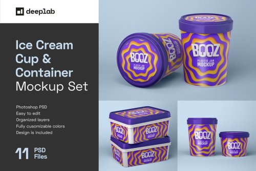 CreativeMarket - Ice Cream Cup Mockup | Ice Cream Box - 5050322