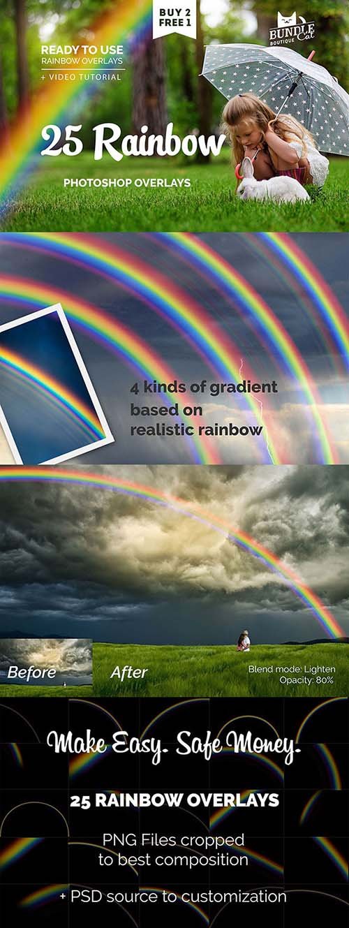 GraphicRiver - 25 Rainbow Photo Overlays - 26693327