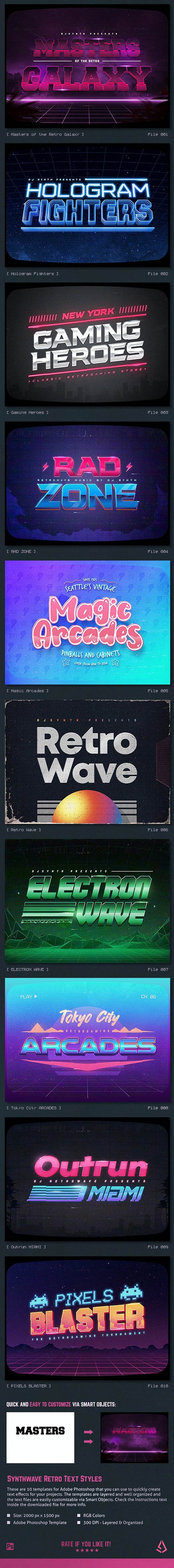 GraphicRiver - Synthwave 80s Retro Text Effects V3 26742705