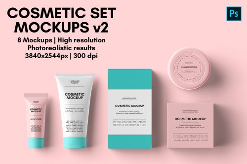 CreativeMarket - Cosmetic Set Mockups v2 - 8 views - 4672660
