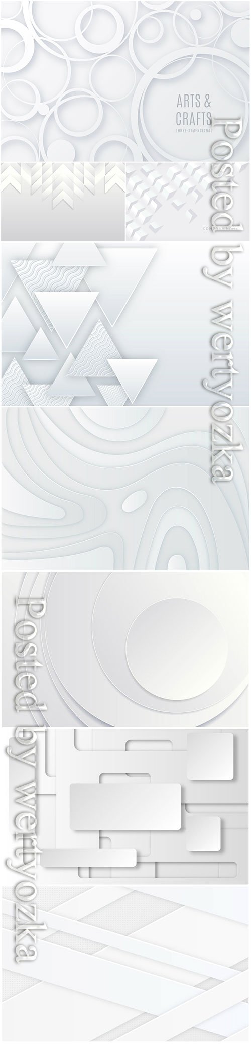 White 3d vector abstract background