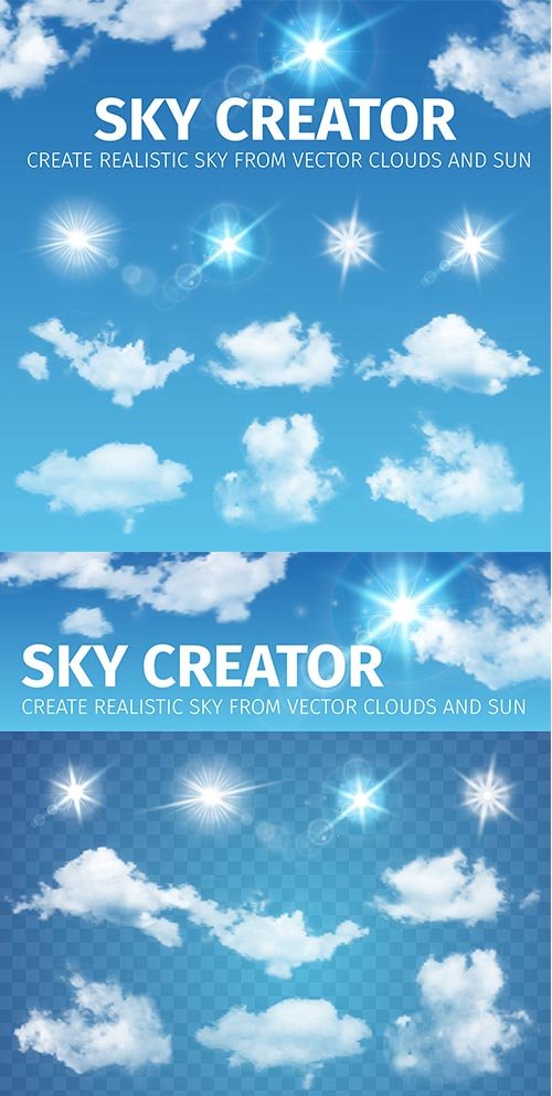 Sky Creator Set Realistic Clouds