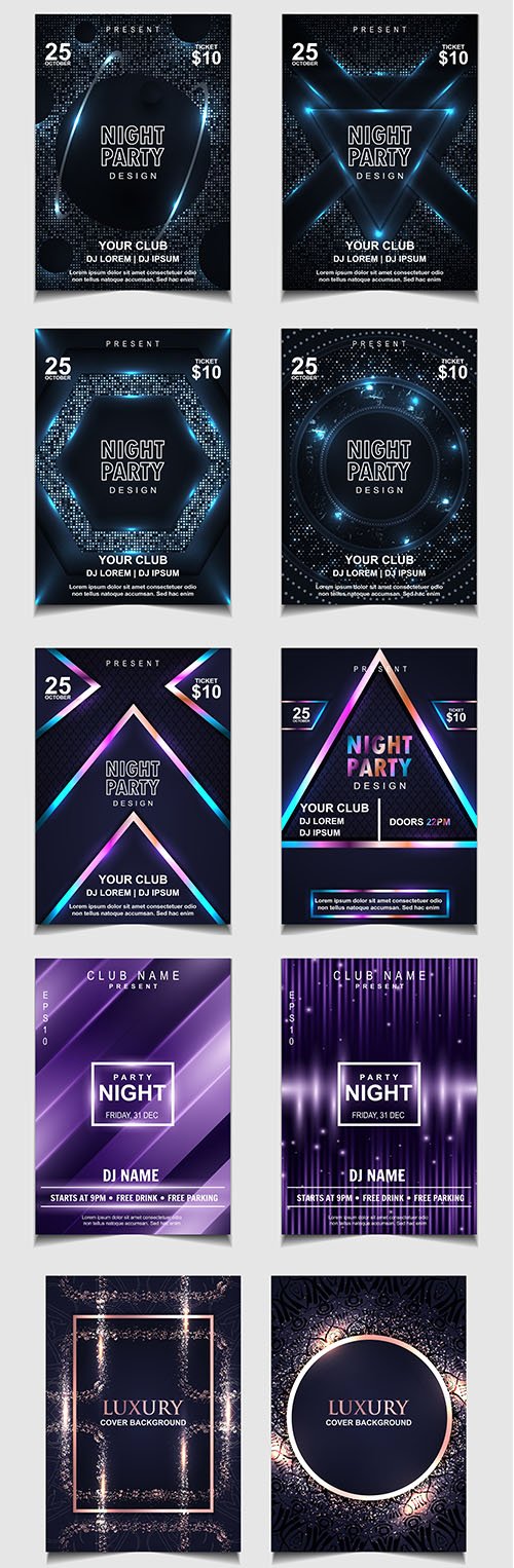 Elegant Night Dance Party Music Flyer