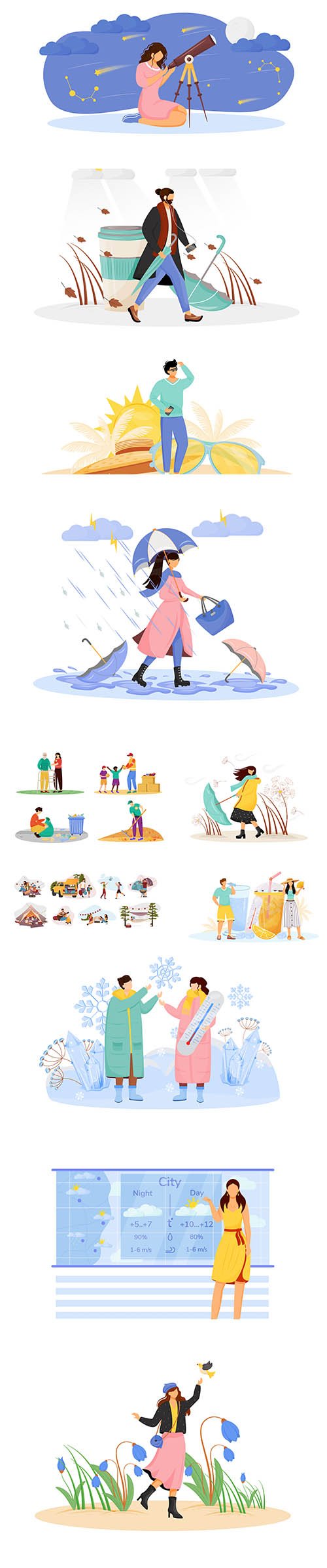 People Activities Illustrations