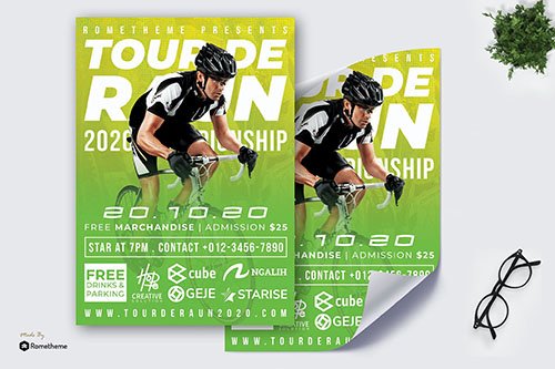 Tour de Raun Flyer - Race PSD Poster RB