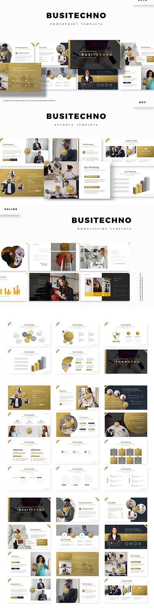 Busitechno Powerpoint, Keynote and Google Slide Template