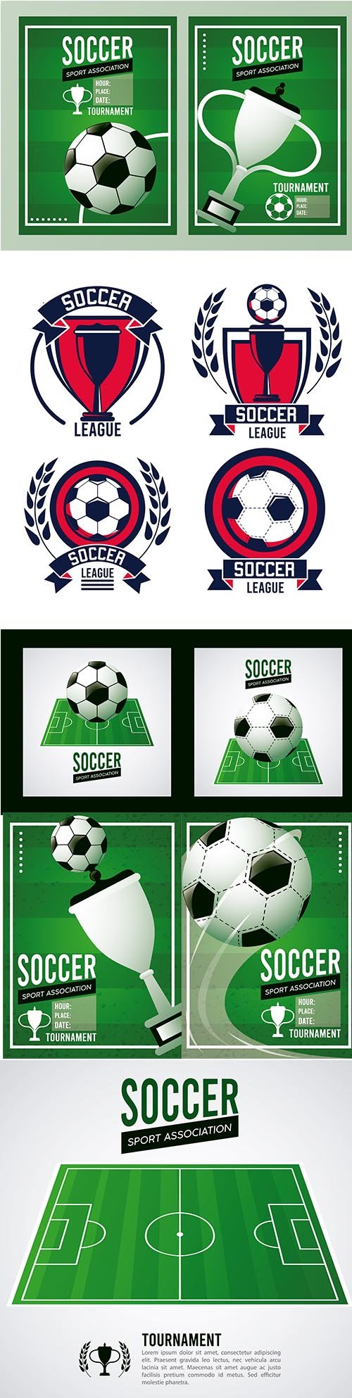 Soccer League Sport Poster with Football Camp
