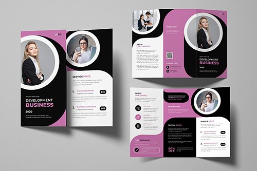 Female Business Trifold Brochure