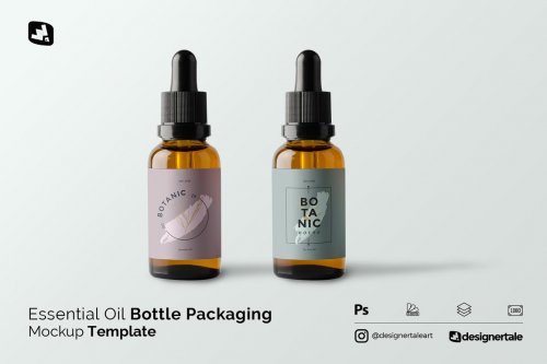 CreativeMarket - Essential Oil Packaging Mockup - 4874697