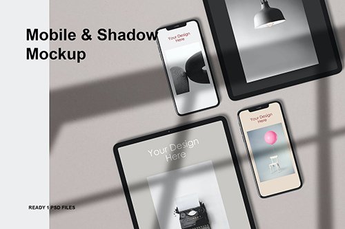 Mobile & shadow Mockup