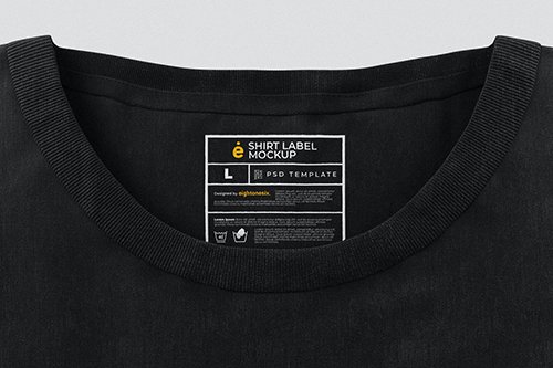 T-Shirt Label Mockup Template