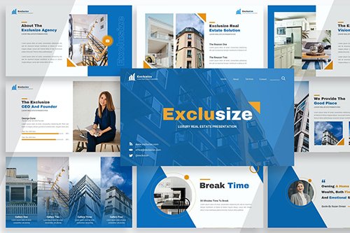 Exclusize - Real Estate Powerpoint, Keynote and Google Slides