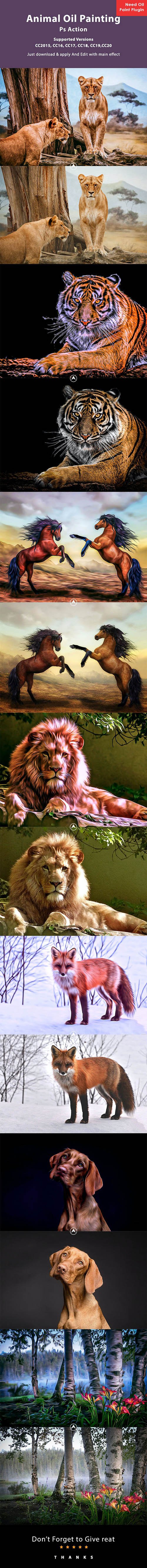 GraphicRiver - Animal Oil Painting Photoshop Action - 26608753