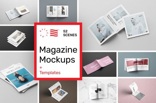 CreativeMarket - Magazine Mockups - 52 Scenes - 5198551