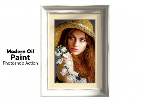 CreativeMarket - Modern Oil Paint Photoshop Action 5177811
