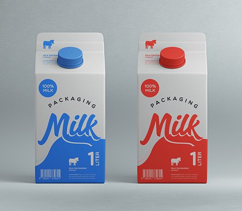 Carton Milk Packaging Mockup