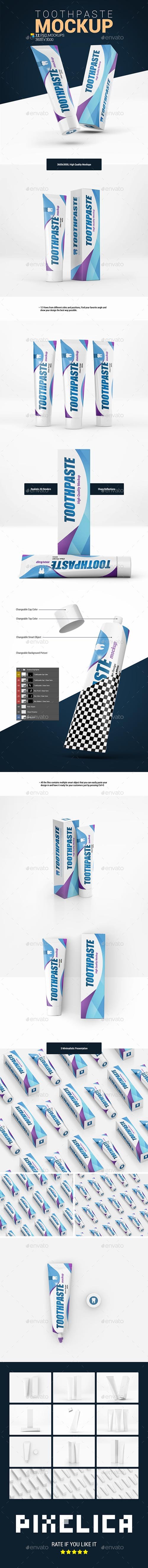 GraphicRiver - Toothpaste Mockup - 26278683