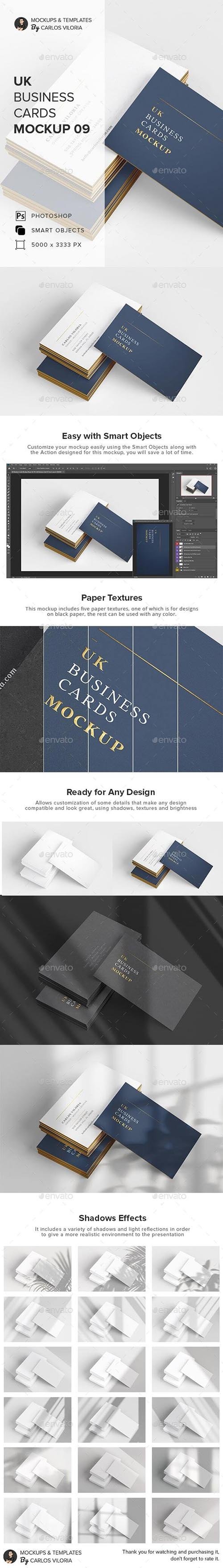GraphicRiver - UK Business Cards Mockup 09 - 27826545