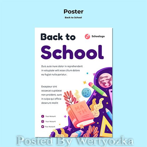 Back to school poster template # 4